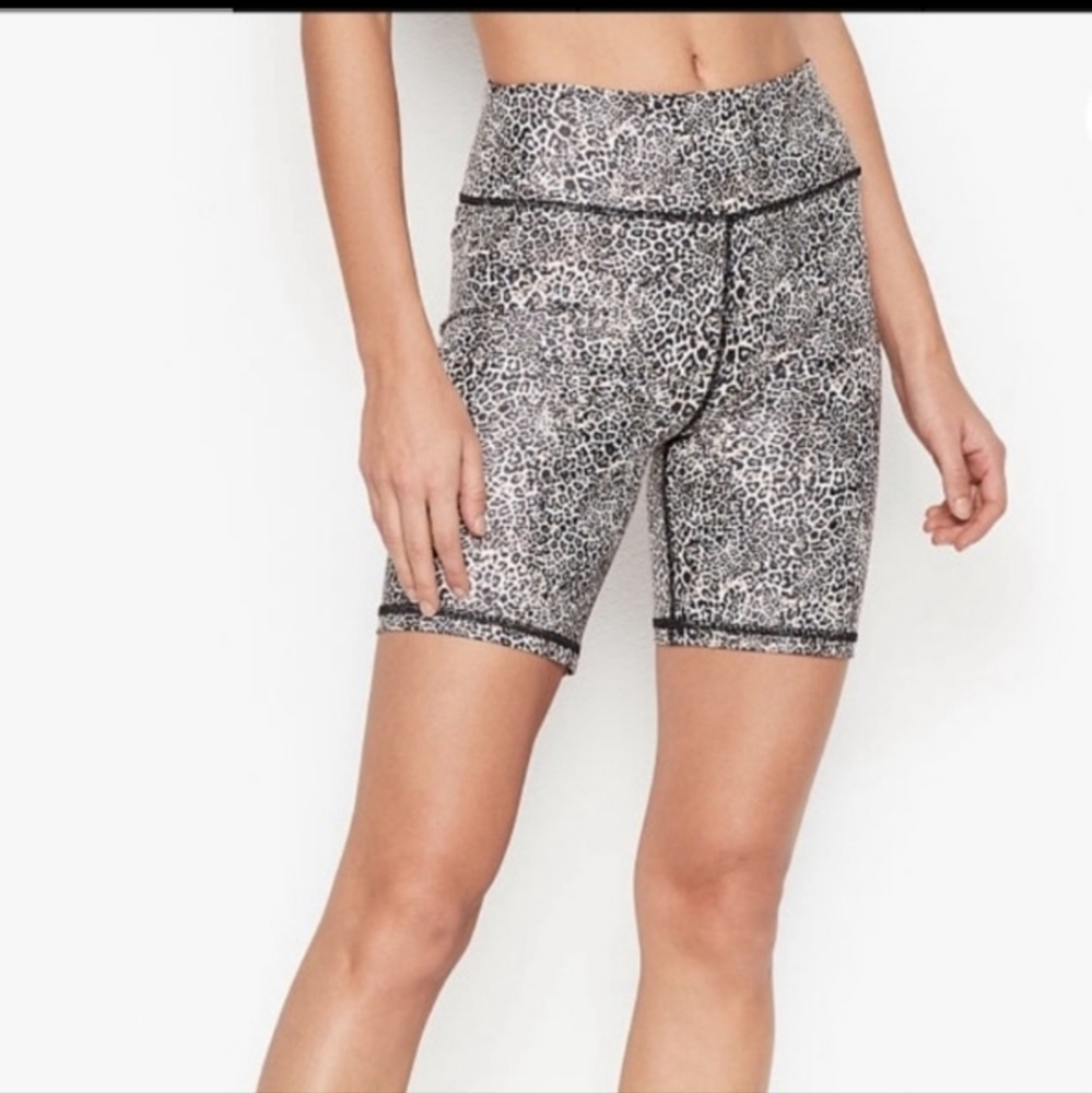 Victoria's Secret Sport leopard bike shorts